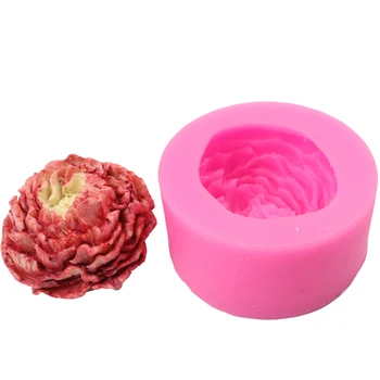 

3D Peony Shape Silicone Fondant Molds Flowers Handmade Soap Candle Clay Fimo Mold Cake Baking Wedding Decorating Tools