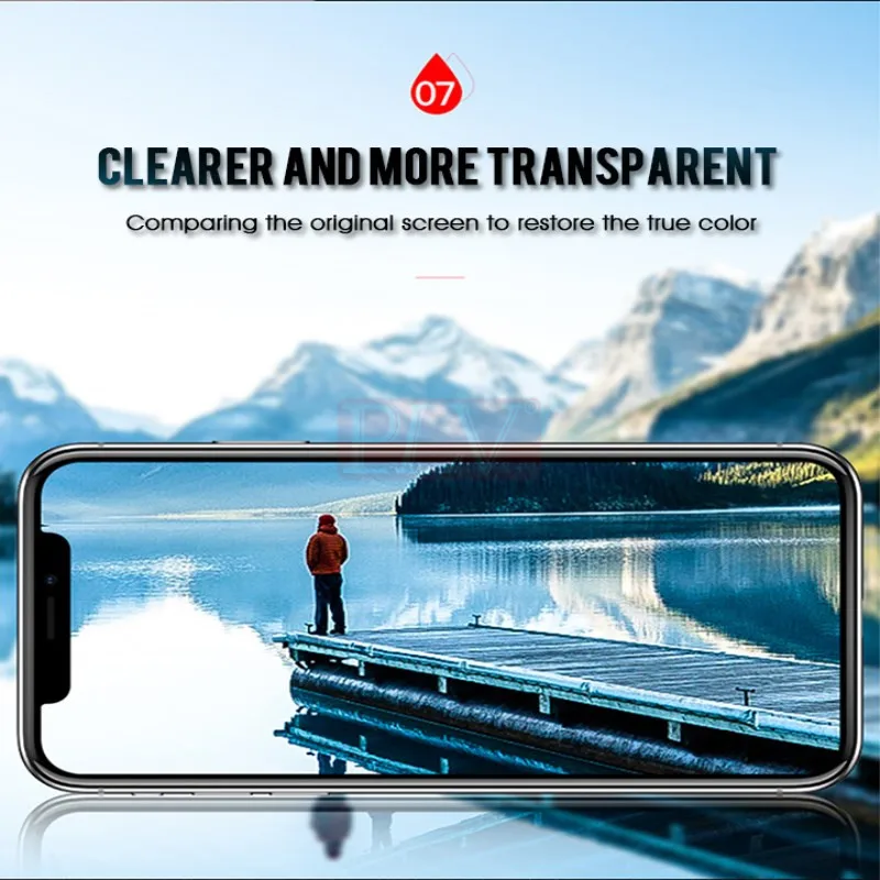 PLV 10D Weiche Volle Abdeckung Screen Protector Für iPhone 6 6S 7 8 Plus X Hydrogel Film Für iPhone