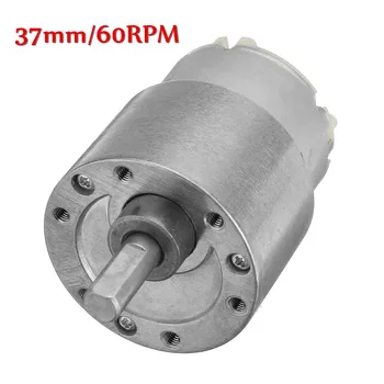 

12V 60RPM 37mm Shaft Cylinder Electric Geared Box Speed Micro Reduce Motor High Torque Gear Box Motor