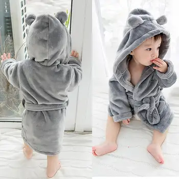 

Hot Sale Baby Bathrobe Boys' Clothing Sleepwear Robes Baby Bath Towel Infants Casual Winter Warm Bebe Boy Hooded Nightwears