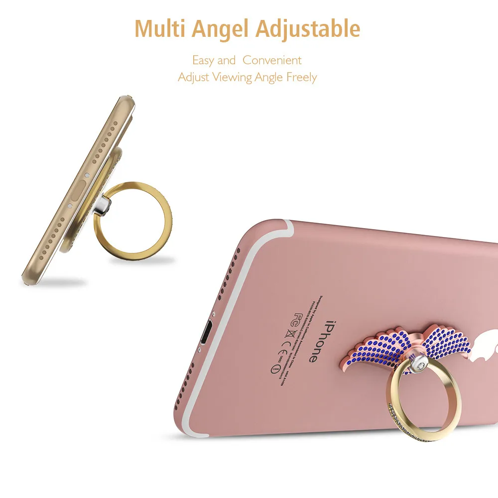KISSCASE For iPhone 8 7 6S 6 Plus Case Mount Stand Girly Holder 360 Degree Universal Metal Finger Ring Rotation Phone Holder KISSCASE For iPhone 8 7 6S 6 Plus Case Mount Stand Girly Holder 360 Degree Universal Metal Finger Ring Rotation Phone Holder