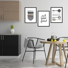 Новый Кухня инструмент узор холст картина плакат печать простой