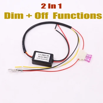 

Car Auto LED Daytime Running Light Relay Harness DRL Controller Module Auto ON/OFF Dimmer 12-18V Fog Light Controller
