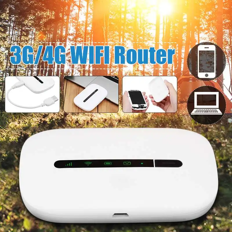 

Unlockeds 3G/4G LTE Wireless Pockets WiFi Router Mobile Hotspot 150Mbps 21M U ltra Speed Link Support 10 Devices Users
