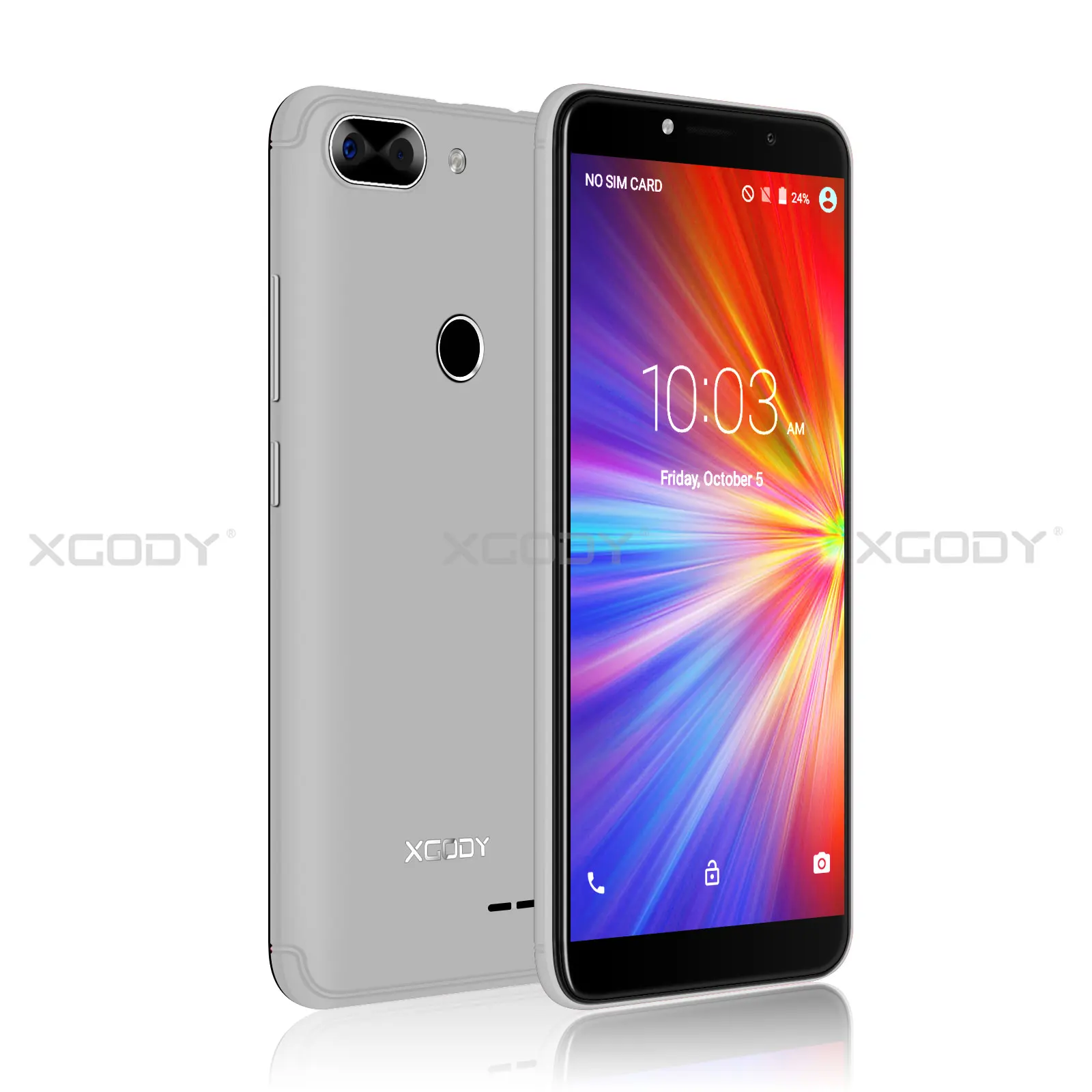 XGODY D27 3G Unlock Smartphone Android 7.0 5.5 Inch 18:9 Full Screen Mobile Phone Quad Core 1G+8G 5MP Camera Cell Phones 2500mAh