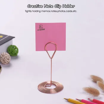 

Colored Metal Note Clip Holders Photo Picture Holder Desktop Decor Office Binding Supplies