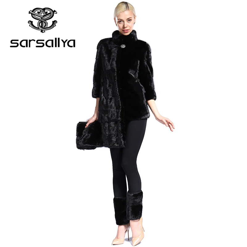 Best  Real Fur Coat Mink Women Winter Natural Fur Mink Coats And Jackets Female Long Warm Vintage Women C