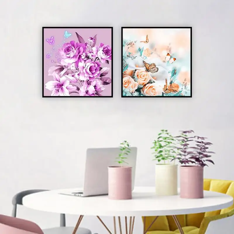 

New DIY Diamond Painting Full Flower Pattern Modern Home Decoration Living Room Hotel Hanging Personal Gift