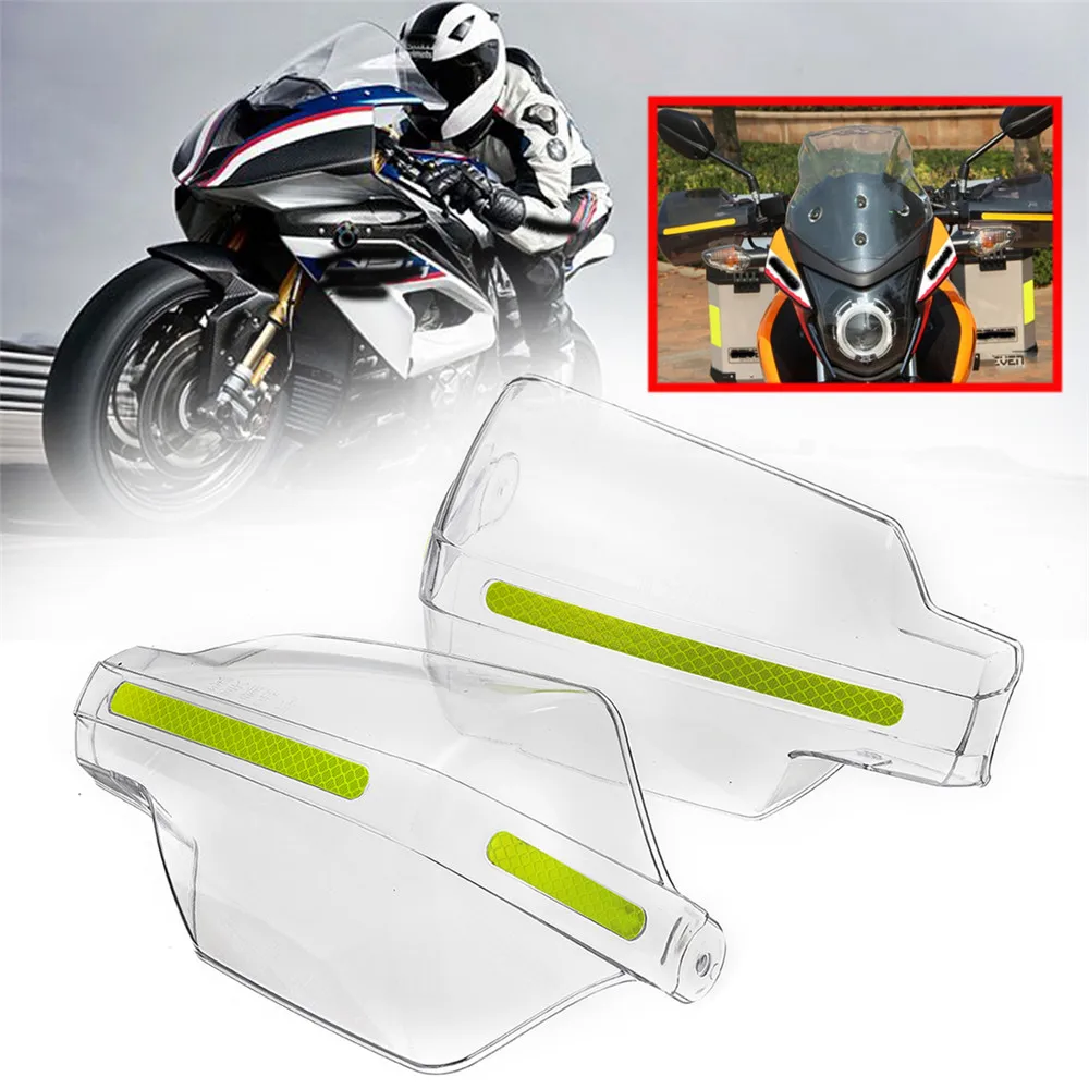 

Motorcycle Hand Guards Hand Protector with Reflective Stripe Universal for All 22mm 7/8" Handlebars Motorbike Hand Shield