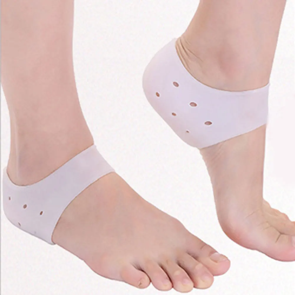 

1Pair Soft Heel Foot Skin Care Prevent Dry Cracked Skin Silicone Moisturizing Gel Washable Against Peeling Foot Protector #03