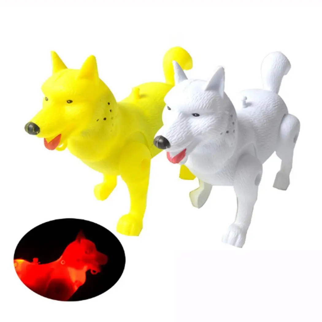 

Leashing Wolf Dog Glowing Music Electric Dog Animal Toy Children Luminous Toy Over 6Years old
