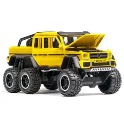 1/32 Diecasts и игрушка автомобиль Mercedes G63 6WD AMG Модель автомобиля с Автомобильная подвеска Высокая моделирования внедорожник Игрушки для