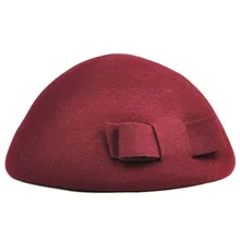 Hthl-шерсть сексуальная модная пилотка стюардессы офисные женские/Дамский берет Кепка берет(красное вино
