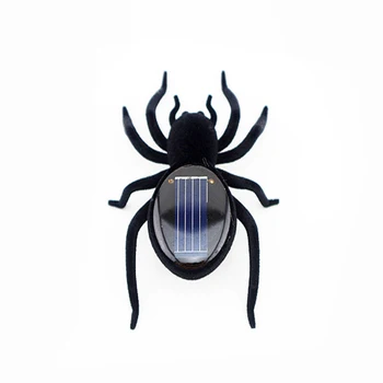 

1pcs Novelty Solar RC Spider Halloween Kids Toys Simulation Spider Funny Toys PVC Artificial Insect Animal Model Solar Toys