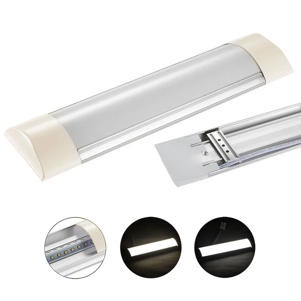 

10W Office Chandelier Integrated Batten Light With Dust Cover For Wardrobe Led Workshop 1FT Wall Garage Lamp Tube #1115