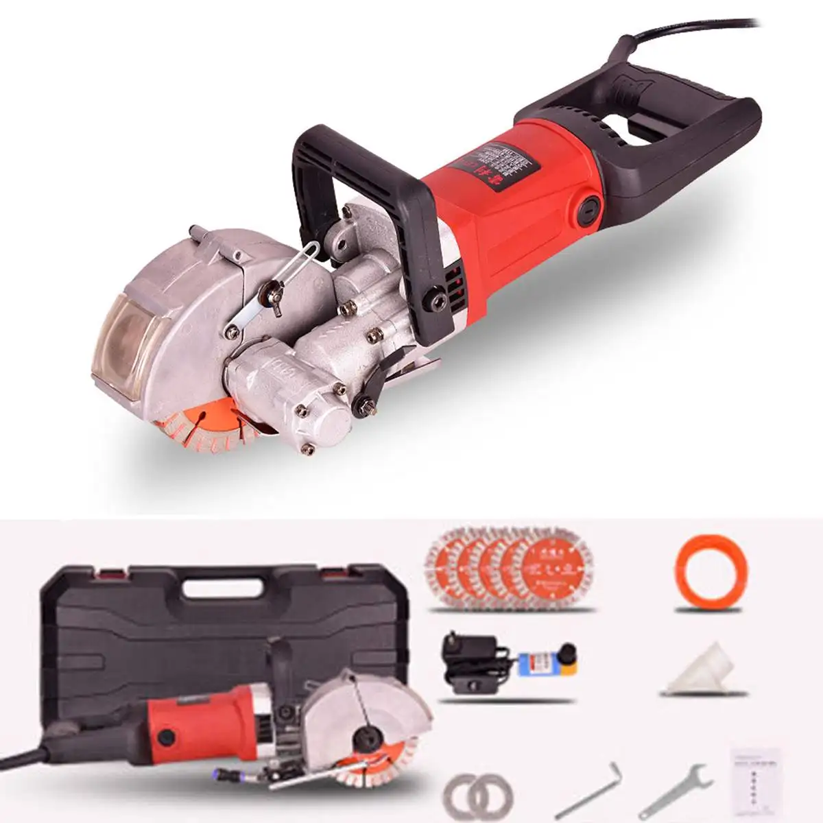 

220V 4500W Electric Wall Chasers Groove Cutting Wall Slotting Machine Slotting Machine For Granite Marble Steel Concrete