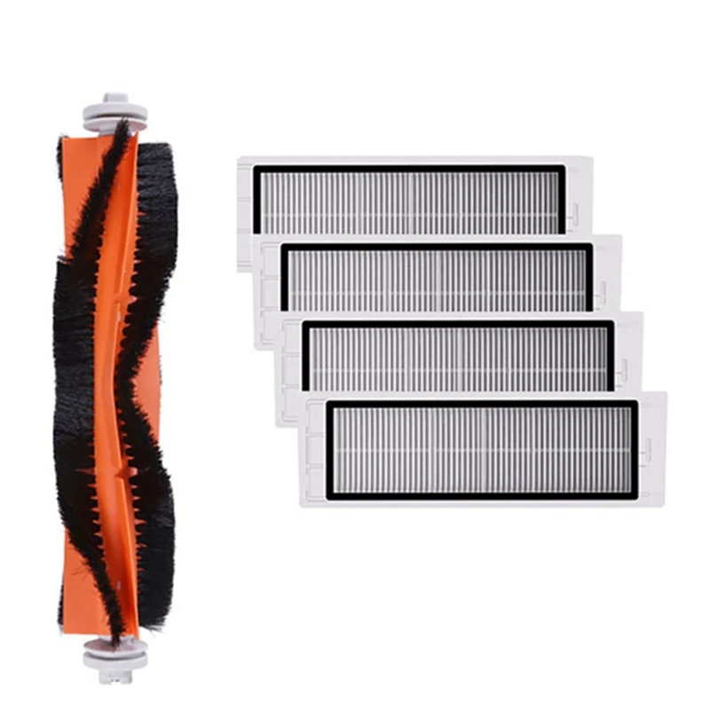

MMFC-5pcs filter Side Brush Roll Brush Suitable for Xiaomi Roborock Robot S50 S51 Vacuum Cleaner Spare Parts Kits