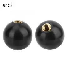 Manopla de bola bm10/m12/m14, 5 peças, porca embutida, parafuso de cobre, botão redondo bakelite, alça
