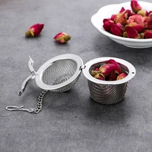 Чайное ситечко из нержавеющей стали чай для заварки корзина Сфера сетчатый фильтр для чая для повторного использования крышка кофе травы сито для приправ диффузор