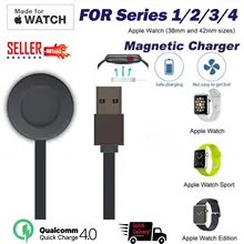 1 PC Wireless Charger for Apple Watch iWatch Magnetic Charging Cable Charger 38 to 44mm Series 1/2/3/4