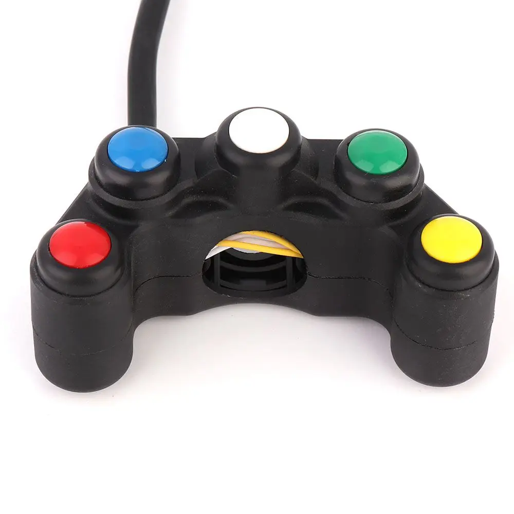 

Universal 5 button Array Motorcycle Switches Race Bikes Motocross 22mm Handlebar Switches Assembly Handle bar switch