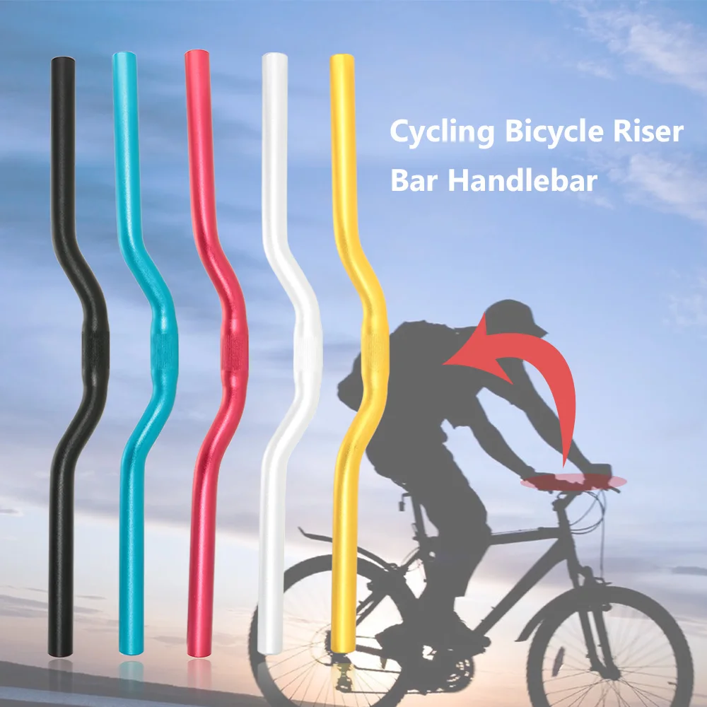 Best 25.4*520mm Cycling Bicycle Handlebar MTB Mountain Bike Fixie Aluminum Alloy Riser Handlebar Bicycle Parts