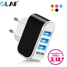 Olaf USB зарядное устройство 3 порта 5V2A путешествия USB настенный адаптер питания ЕС зарядное устройство Зарядка для iPhone Xs max Xiaomi Samsung HTC Huawei