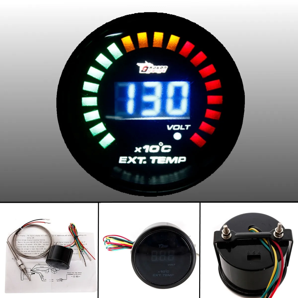 

2" 52mm LED Digital Auto CAR EGT Exhaust Gas Temp Temperature Gauge Meter Analog