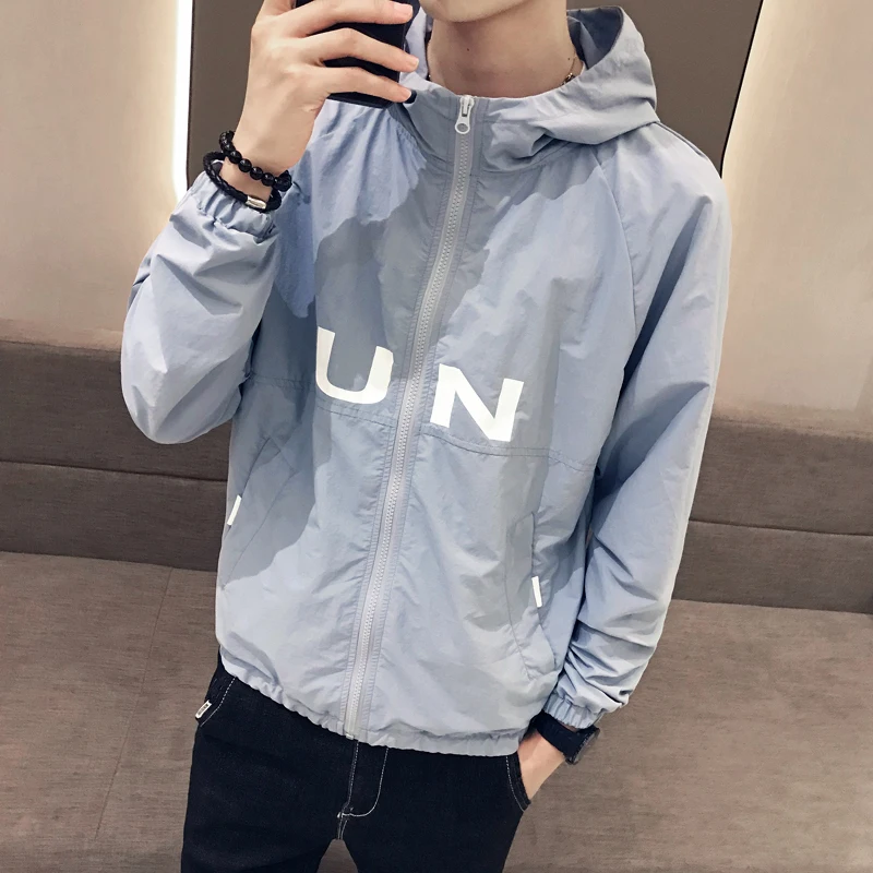 Summer Fashion Jackets Men Chaqueta Hombre Streetwear Bomber Jacket Hooded Print Outwear Coat Sunscreen 2019 Jaqueta Masculino Summer Fashion Jackets Men Chaqueta Hombre Streetwear Bomber Jacket Hooded Print Outwear Coat Sunscreen 2019 Jaqueta Masculino