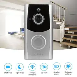 Smart Беспроводной Wi Fi визуальный дверные звонки 2 Way Talk 720 P 1MP камера ночное видение телефон дистанционного запись домофон