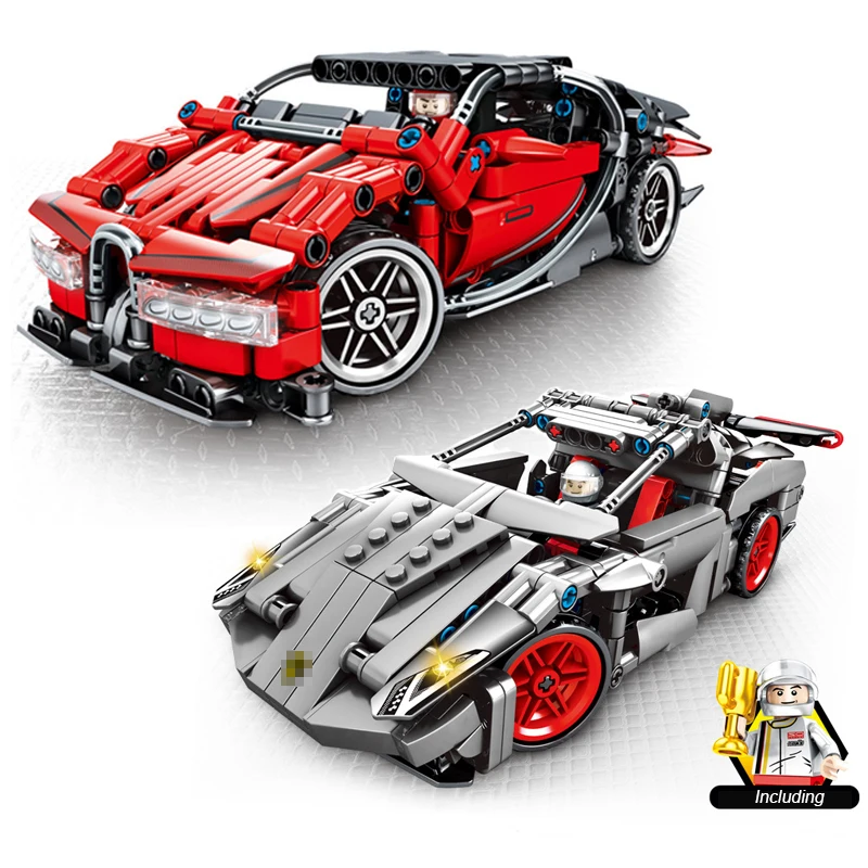 

Speed Champion Bujiadi Chiron Lamborghinies Venano Pull Back Racer Building Blocks LegoINGlys Technic Famous Car Model DIY Toys
