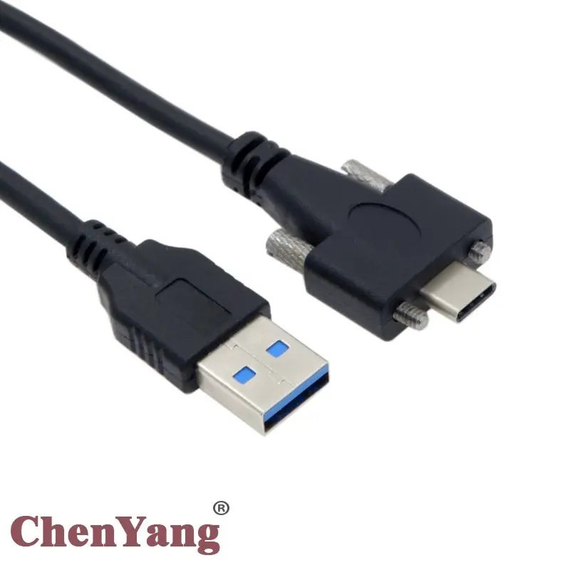 

Zihan Standard USB3.0 to USB 3.1 Type-C Dual Screw Locking Data Cable 1.2m Panel Mount Type