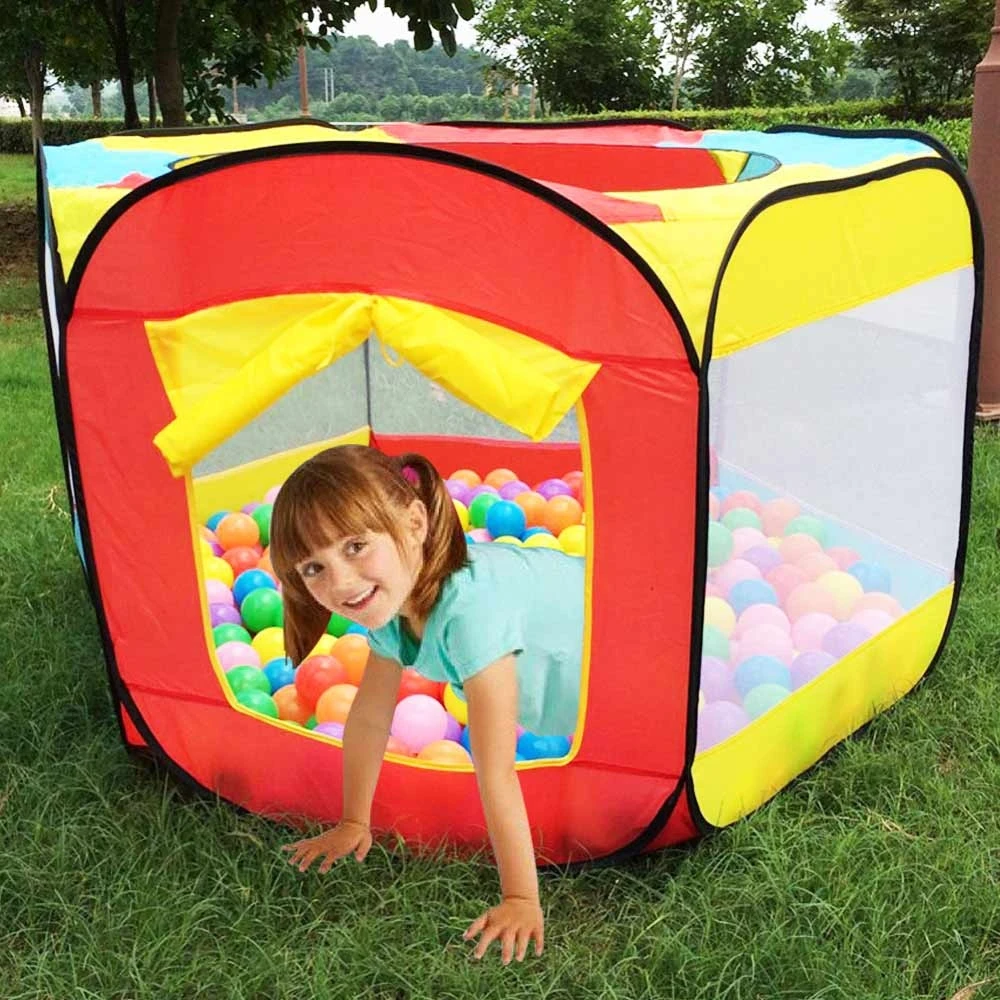 

Easy Folding Children Play House Outdoor Indoor Baby Boys Girls Ocean Ball Pool Pit Kids Hideaway Toy Tent Colorful Game Hut