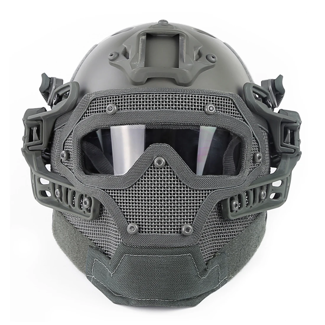 

WST Durable Paintball Tactical Helmet Steel Wire Protective FAST Helmet for Outdoor Airsoft Wegame Face Mask Military Accessory
