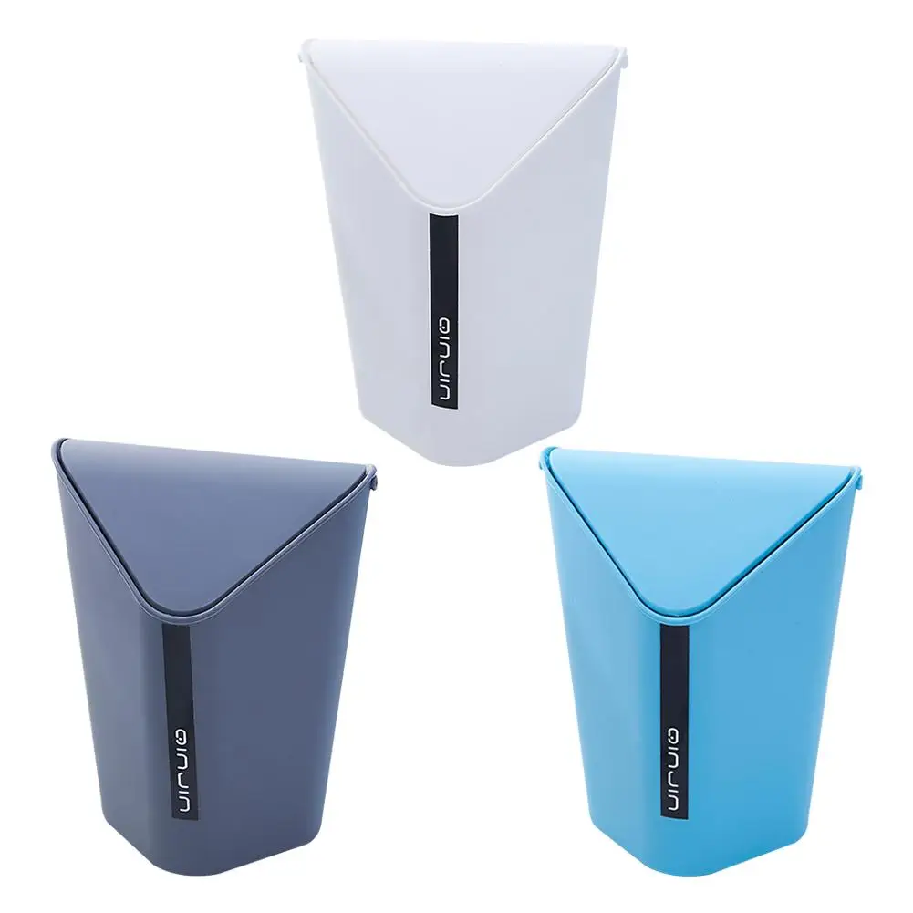 

Desktop Waste Bins Trumpet Desktops Mini Creative Covered office Living Room Trash Can Rolling Cover Type Desktop Trash Can