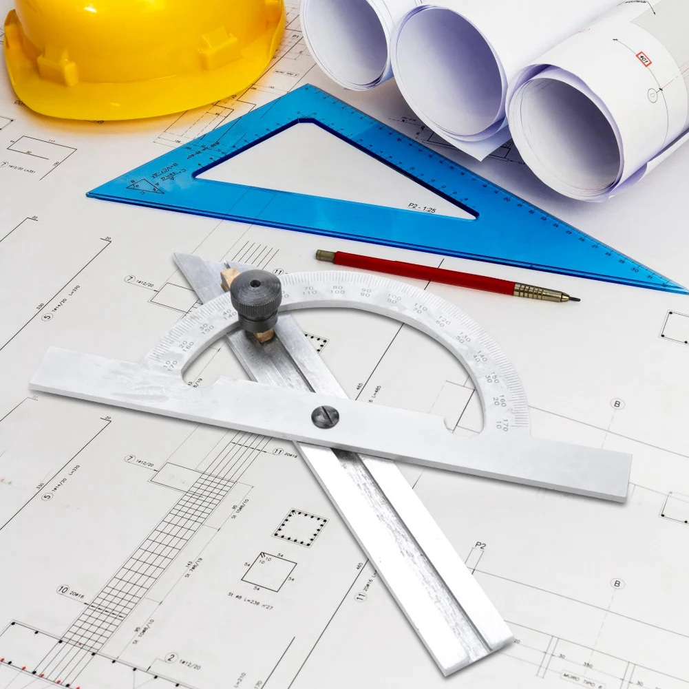 

Carpenter Tools 100x150mm Carbon Steel Adjustable Protractor Angle Ruler Tool Measuring & Gauging Tool