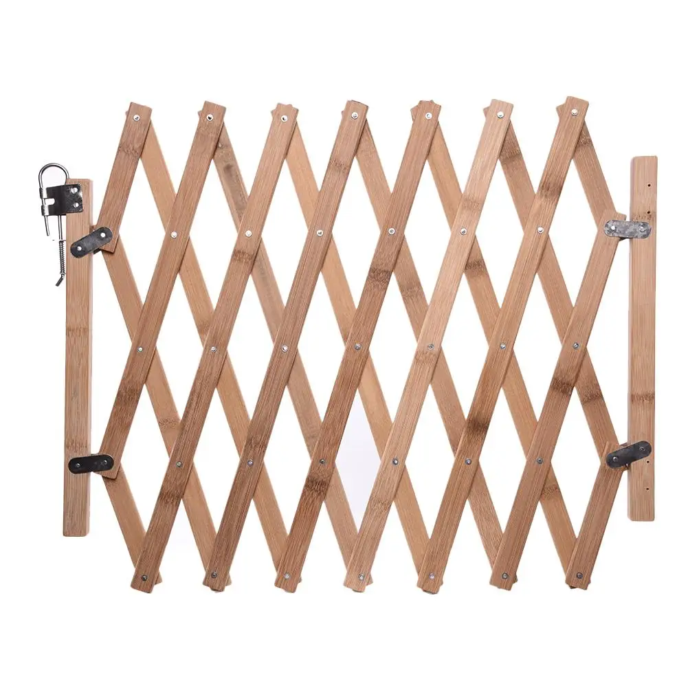 

Pet Isolation Door Wooden Telescopic Fence Dog Sliding Door Home Bedroom Safety Fence For Play And Rest Adjustable