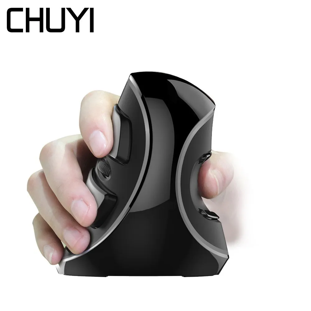 

CHUYI M618 Plus Ergonomic Vertical Mouse Wireless Computer Gaming Mouse USB Optical 800/1200/1600DPI 6 Button Mice For Gamer PC