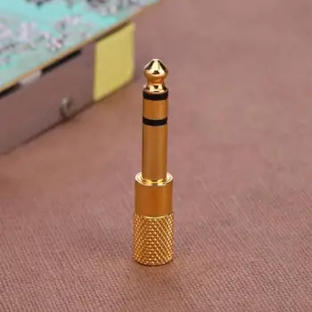 

Copper Plated 6.35mm 1/4 inch Male to 3.5mm 1/8 inch Female Stereo Lengthen Audio Portable Adapter Plug Antimagnetic Connectors
