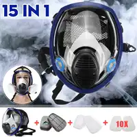 15 in 1 Large Size Full Face 6800 Gas Mask Facepiece Respirator Painting Spraying Chemical Laboratory Medical Safety Mask