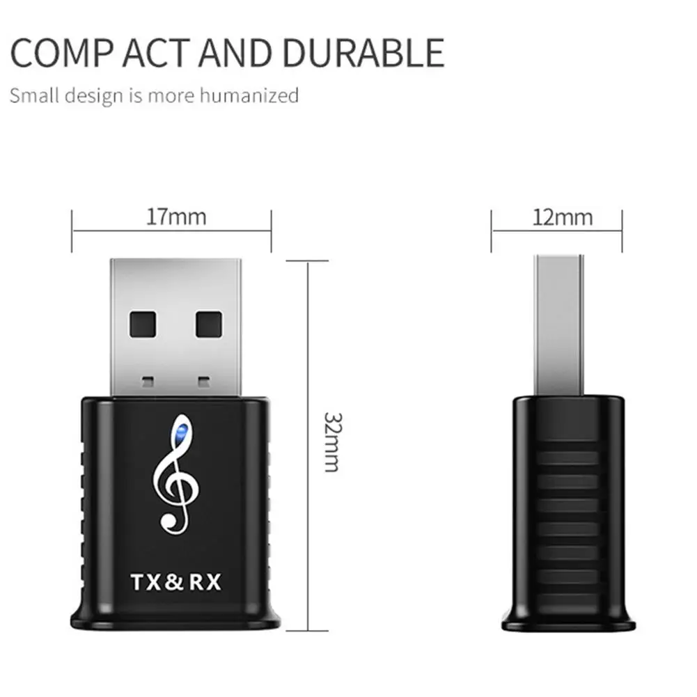 2in1 USB Bluetooth 5,0 приемник передатчик адаптер Мини 3,5 мм AUX Стерео для компьютера ТВ динамик автомобиля беспроводной адаптер с Bluetooth