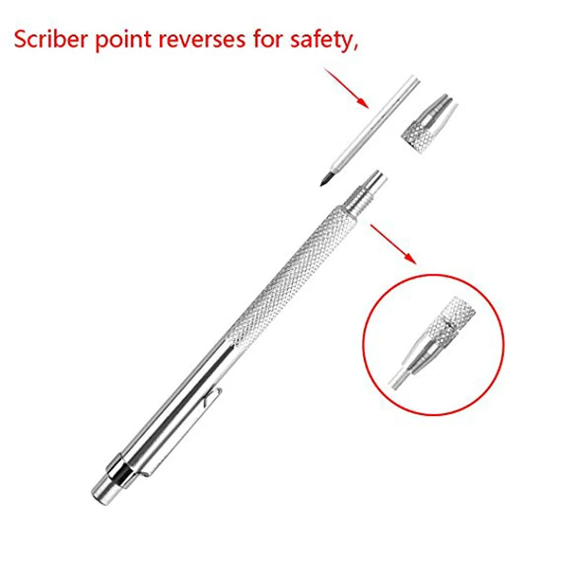 Aluminum Carbide Scriber Hard Metal tile Cutting Machine Lettering Pen with Magnet Etching Engraving Penfor Glass Ceramics