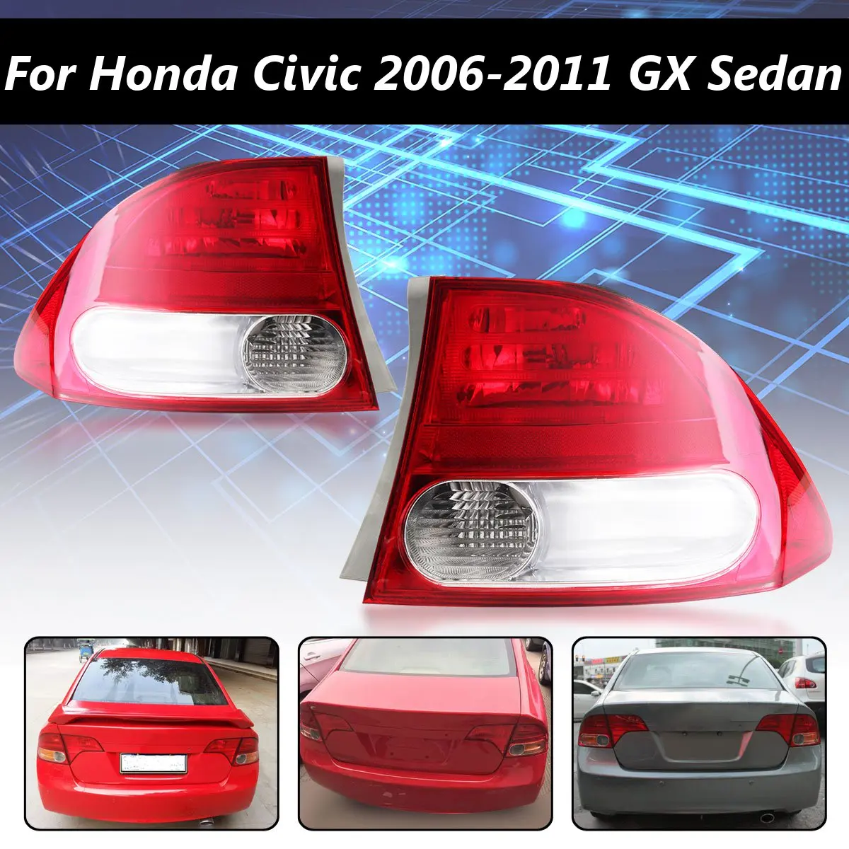 1 шт. левой и правой стороны задние светильник тормозной светильник Корпус Оболочка Чехол без лампы для Honda Civic 2006 2007 2008 GX седан