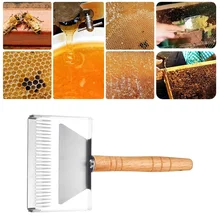 Нержавеющая сталь пчелиный улей откапывание мед скребок пчеловодства резак Лопата инструмент 24,5x13 см меньше ва и беспорядок деревянной ручкой