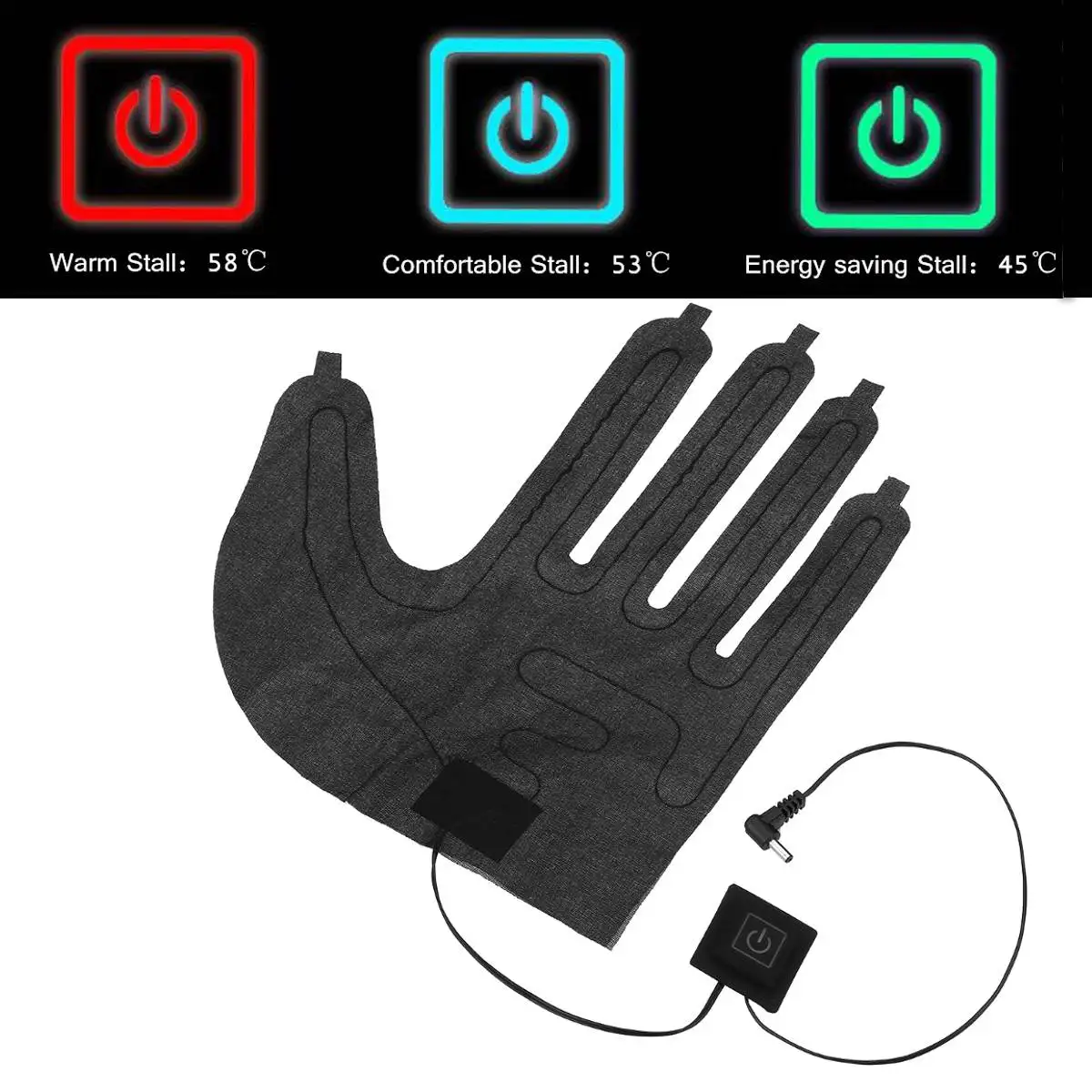 

7.4V Electric Heating Glove Motorcycle Glove Adjsutable Winter Outdoor Thermal Warm Fingers Gear Accessories Portable Foldable