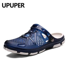 UPUPER/летние мужские шлепанцы; модные пляжные сандалии; мужские уличные дышащие Вьетнамки; Повседневная Водонепроницаемая Мужская Летняя обувь