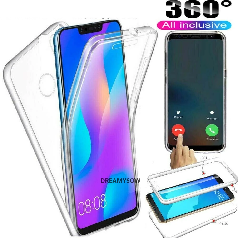 

Double Clear Full Case For Huawei P30 Pro Y6 /Y7 Pro P Smart 2019 P20 Mate 10 20 Lite P9 P8 Lite 2017 Nova 2i Soft TPU Cover
