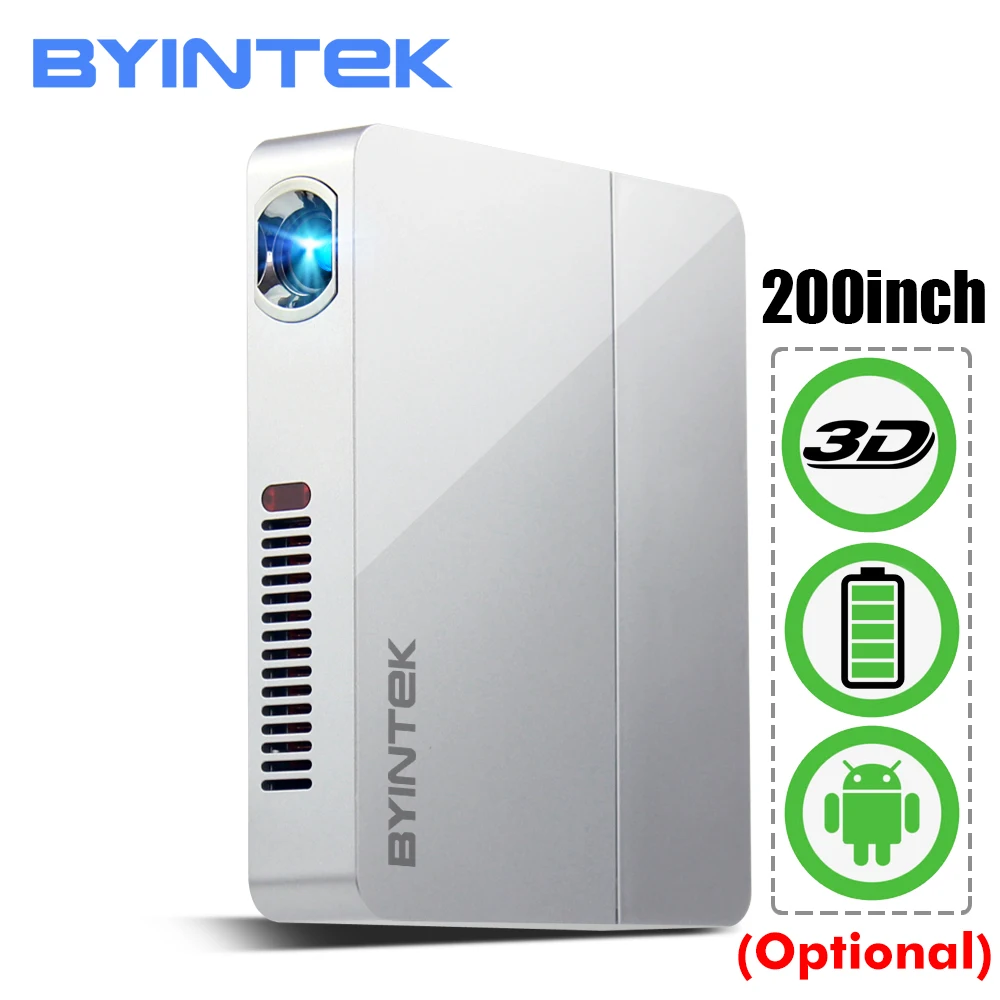 BYINTEK UFO R9 Smart Android WIFI Video Micro Portable DLP Mini LED 3D Projector for Full HD 1080P Home Theater Business Office