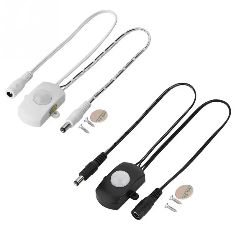 

5-24V DC 5A Mini Adjustable Auto PIR Infrared Motion Sensor Detector For LED Light Strip Switch lighting czujnik ruchu 2019 New