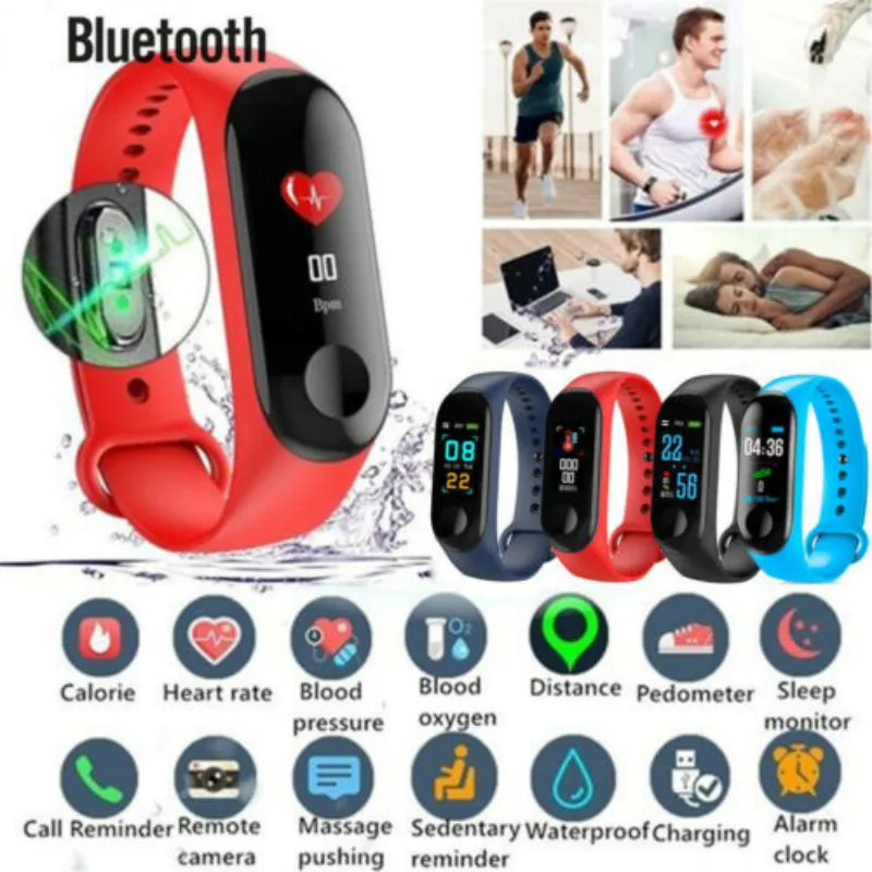 

M3 Smart Band Watch Bracelet Fitness Activity Tracker Sport Wristband Watches